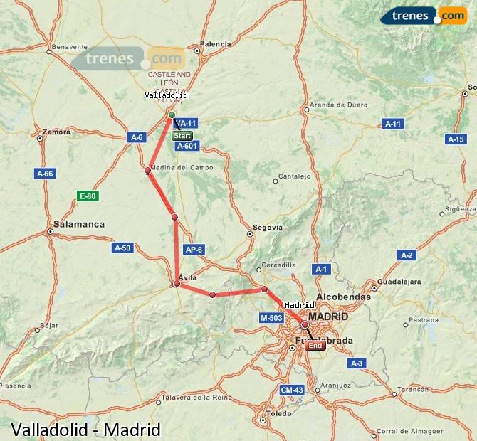 Train Valladolid to Madrid