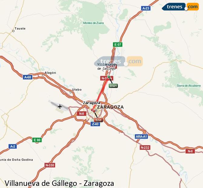 Tren Villanueva de Gallego Zaragoza