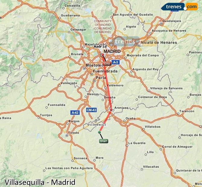 Tren Villasequilla Madrid