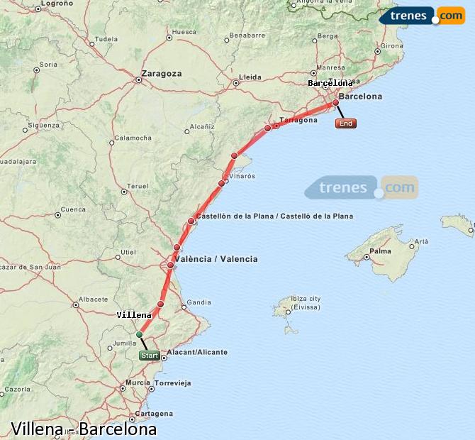 Tren Villena Barcelona