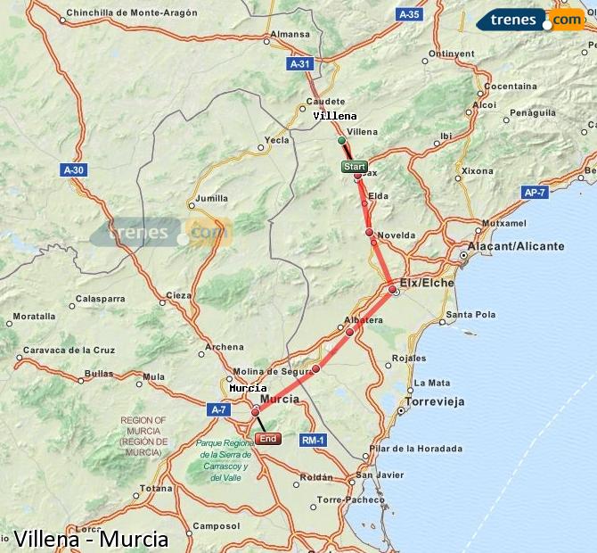 Tren Villena Murcia
