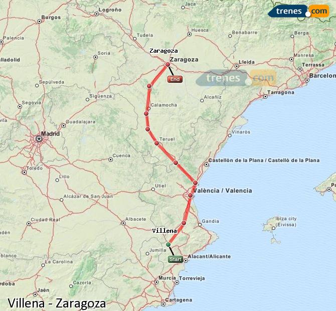 Tren Villena Zaragoza