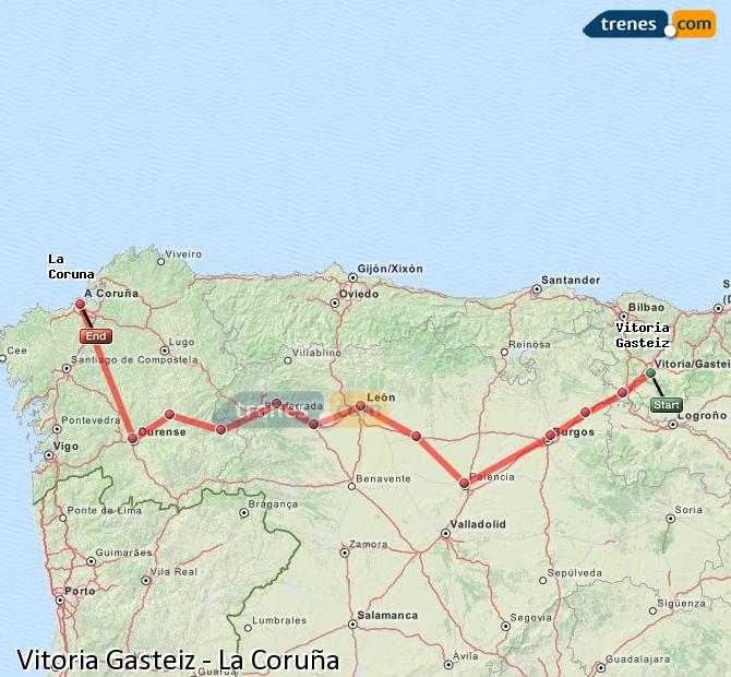 Tren Vitoria – Gasteiz La Coruña / A Coruña