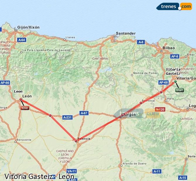Tren Vitoria – Gasteiz León