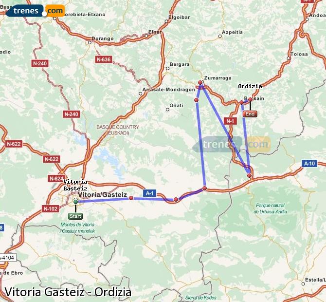 Tren Vitoria – Gasteiz Ordizia (Ordicia)