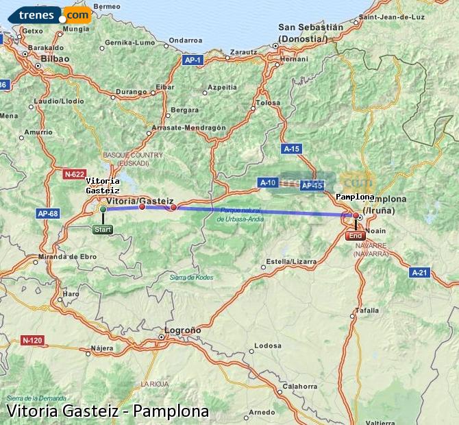 Tren Vitoria – Gasteiz Pamplona/Iruña