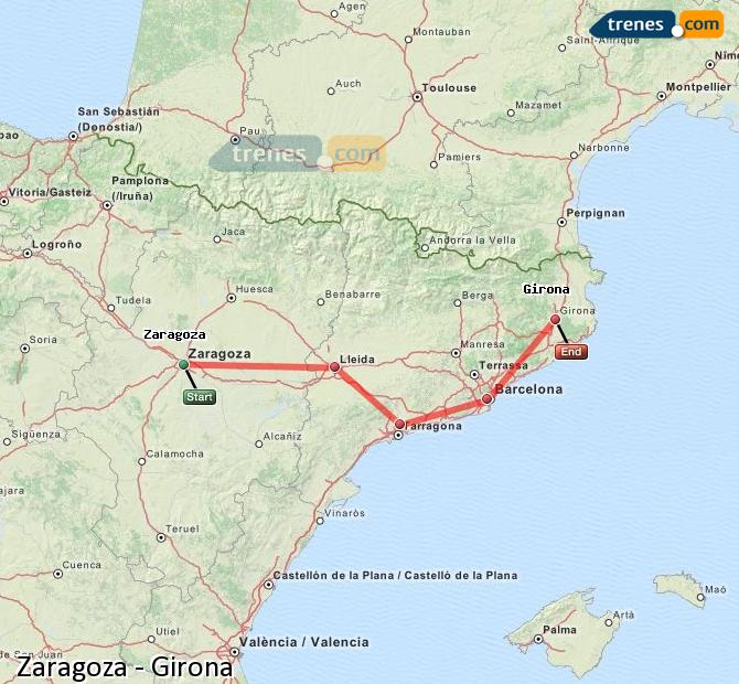 Ampliar mapa Trenes Zaragoza Girona