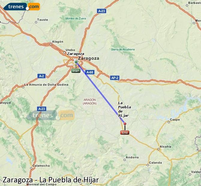 Tren Zaragoza La Puebla de Hijar