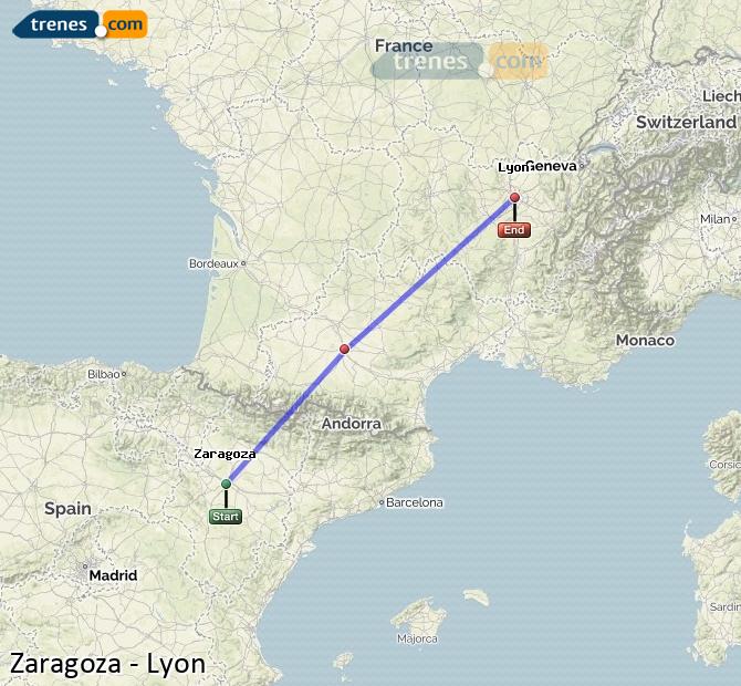 Ampliar mapa Trenes Zaragoza Lyon