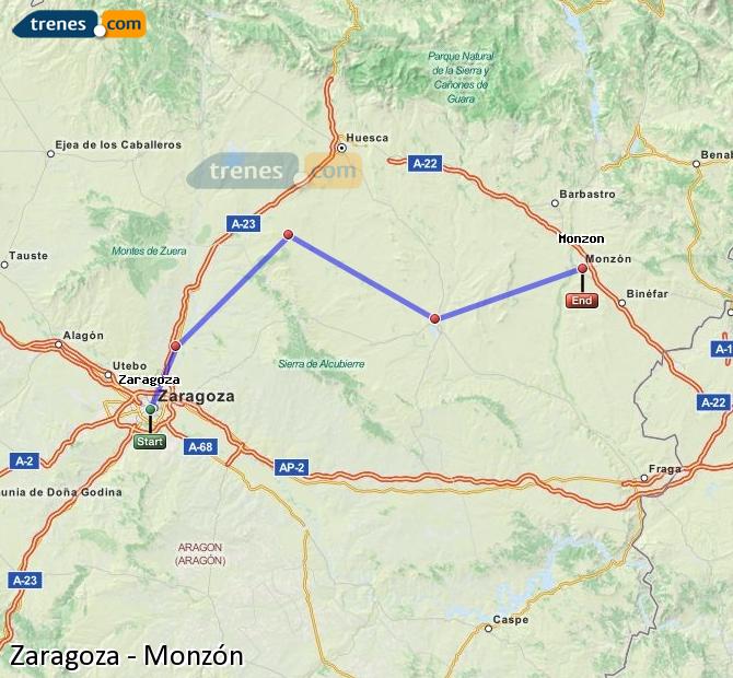 Tren Zaragoza Monzón-Rio Cinca