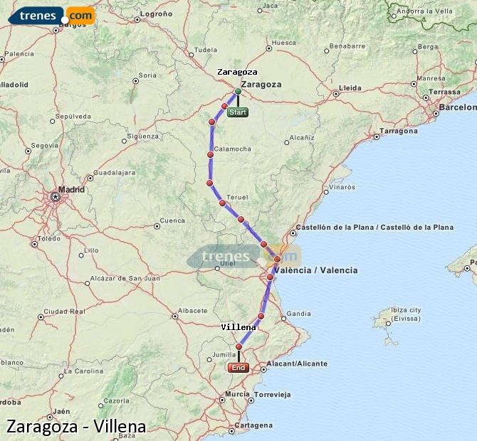 Tren Zaragoza Villena