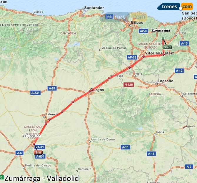 Tren Zumárraga Valladolid