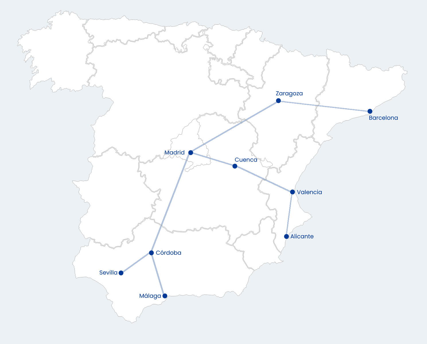 Mapa trayecto iryo